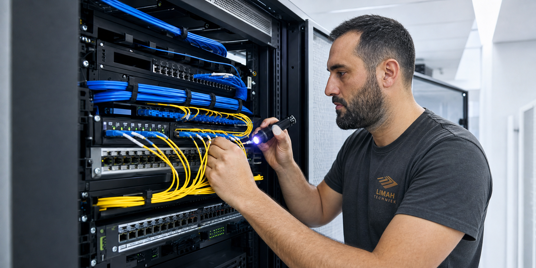 Fiber optic cables and server cabinet